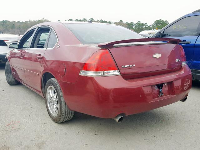 2G1WD58C369206303 - 2006 CHEVROLET IMPALA SUP 勃艮第红 照片 3