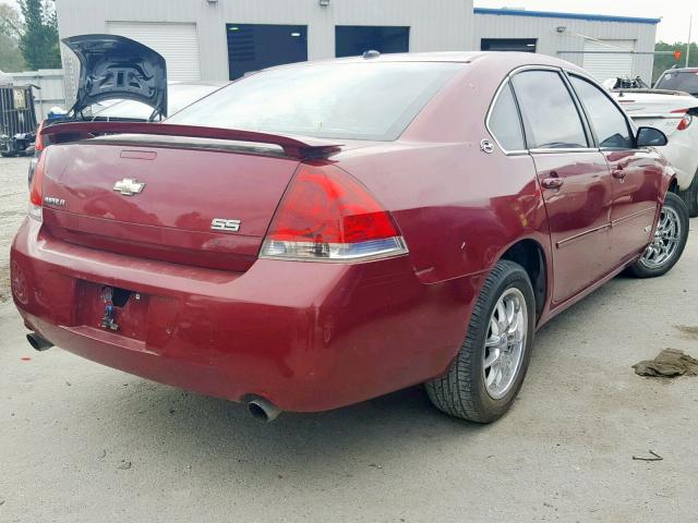 2G1WD58C369206303 - 2006 CHEVROLET IMPALA SUP 勃艮第红 照片 4