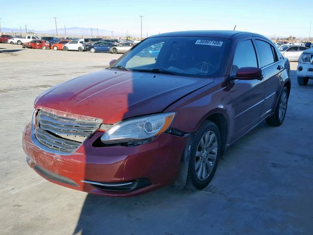 1C3CCBBB8CN155065 - 2012 CHRYSLER 200 TOURIN RED photo 2