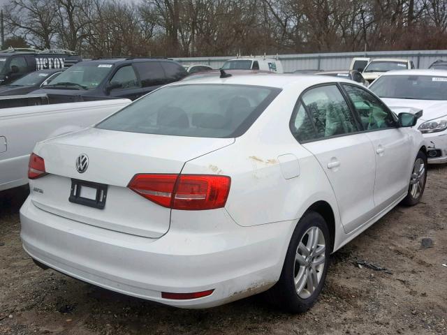3VW2K7AJ5FM254812 - 2015 VOLKSWAGEN JETTA BASE Սպիտակ լուսանկար 4