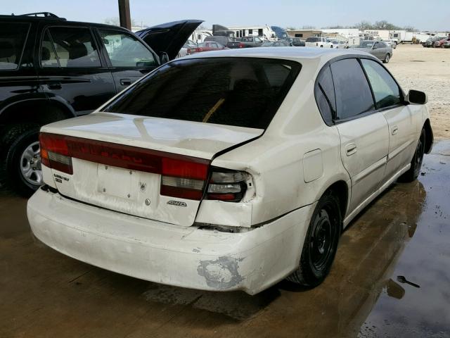 4S3BE635536213421 - 2003 SUBARU LEGACY L WHITE photo 4