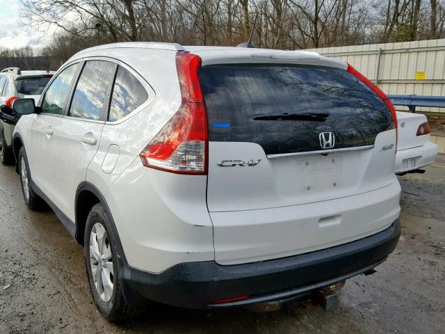 5J6RM4H75CL078551 - 2012 HONDA CR-V EXL WHITE photo 3