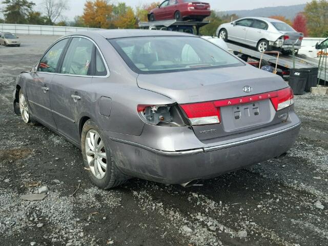 KMHFC46F46A108169 - 2006 HYUNDAI AZERA SE GRAY photo 3