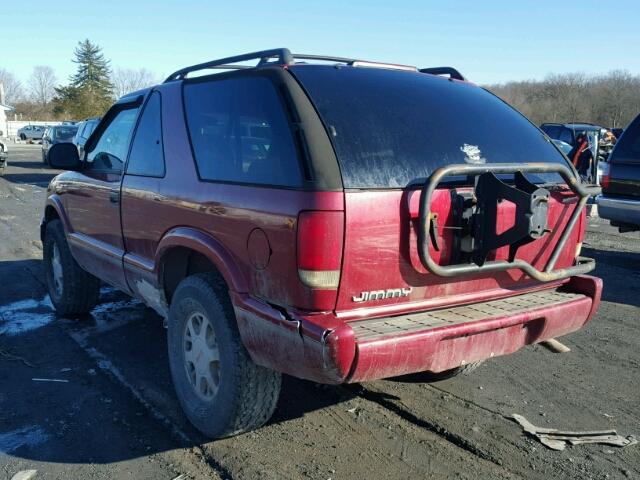 1GKCT18W7VK504340 - 1997 GMC JIMMY BURGUNDY photo 3