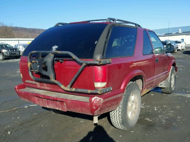 1GKCT18W7VK504340 - 1997 GMC JIMMY BURGUNDY photo 4