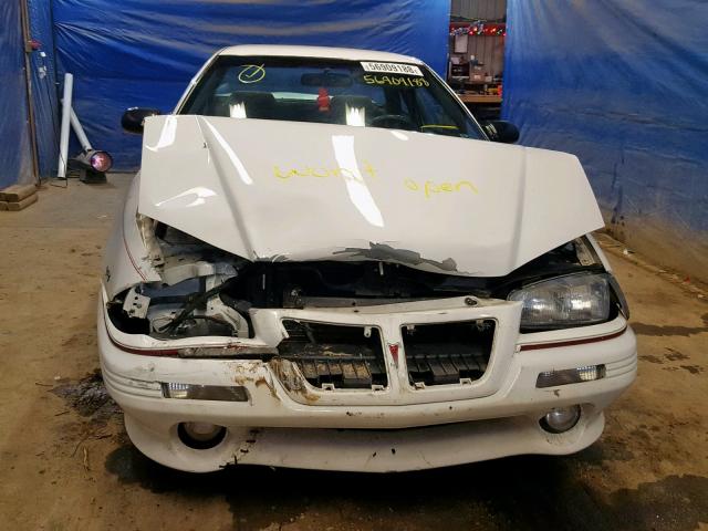 1G2NW14N3PC782243 - 1993 PONTIAC GRAND AM G WHITE photo 9