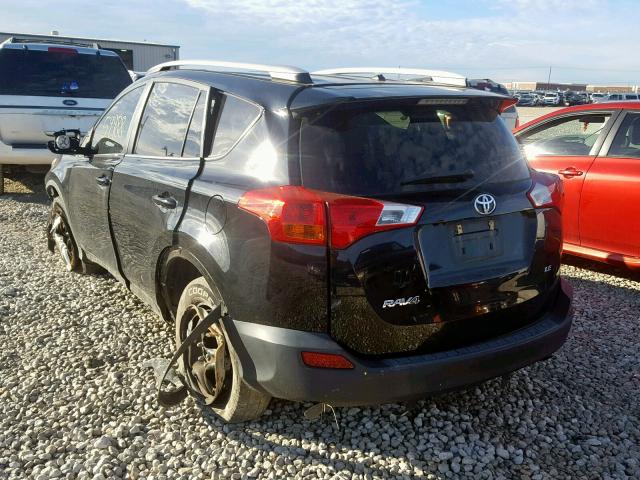 2T3ZFREV6DW038896 - 2013 TOYOTA RAV4 LE BLACK photo 3