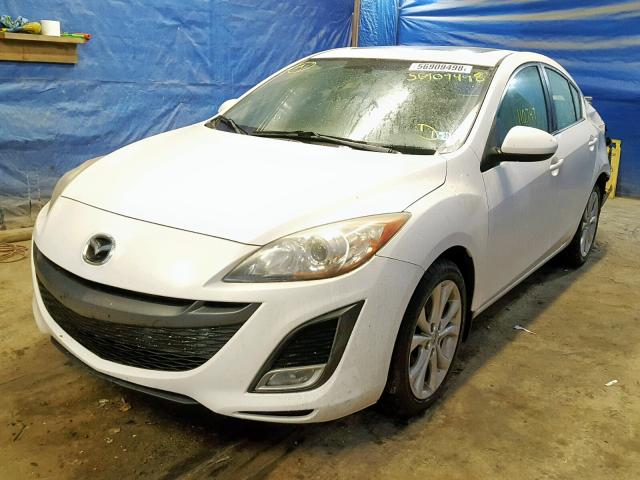 JM1BL1W69B1363685 - 2011 MAZDA 3 S WHITE photo 2