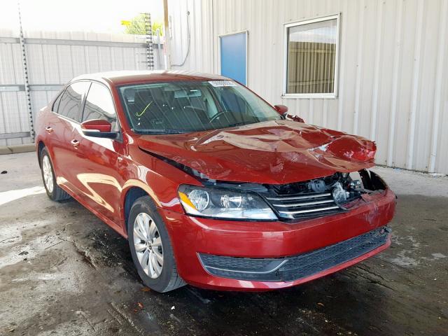 1VWAT7A32FC053056 - 2015 VOLKSWAGEN PASSAT S RED photo 1