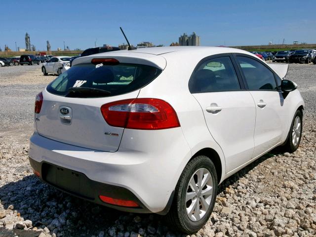 KNADN5A36C6067192 - 2012 KIA RIO EX WHITE photo 4