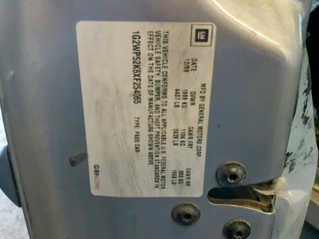 1G2WP52K6XF254065 - 1999 PONTIAC GRAND PRIX 银色 照片 10