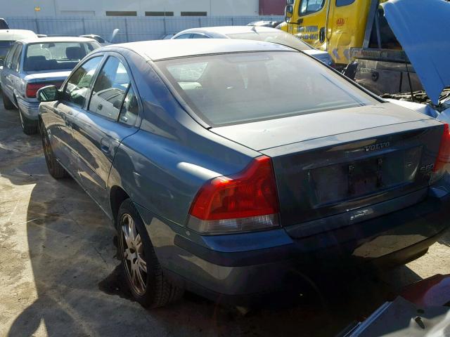 YV1RH58D522194627 - 2002 VOLVO S60 2.5T TEAL photo 3