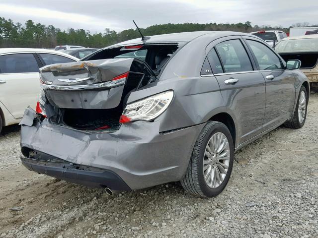 1C3CCBCG6CN279376 - 2012 CHRYSLER 200 LIMITE GRAY photo 4