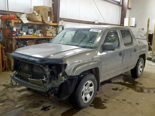 2HJYK16447H001148 - 2007 HONDA RIDGELINE GRAY photo 2