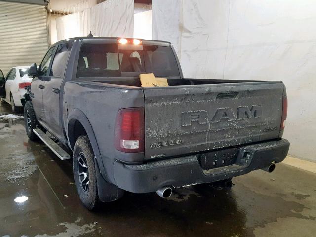 1C6RR7YT5JS144032 - 2018 RAM 1500 REBEL ნაცრისფერი ფოტო 3