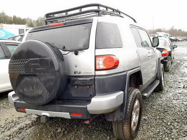 JTEBU4BF9AK080051 - 2010 TOYOTA FJ CRUISER SILVER photo 4