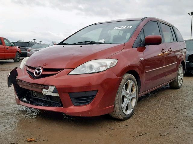 JM1CR293490337456 - 2009 MAZDA 5 MAROON photo 2