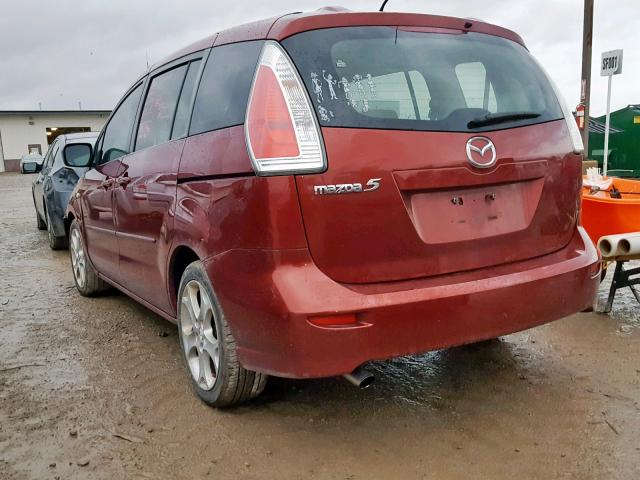 JM1CR293490337456 - 2009 MAZDA 5 MAROON photo 3