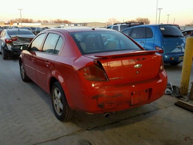 1G1AL55F877296207 - 2007 CHEVROLET COBALT LT RED photo 3