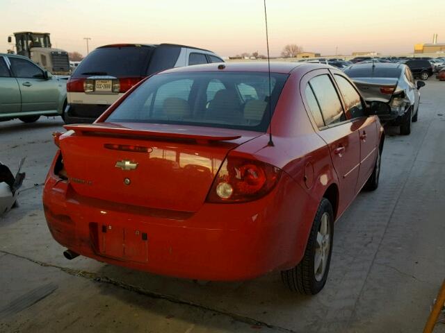 1G1AL55F877296207 - 2007 CHEVROLET COBALT LT RED photo 4