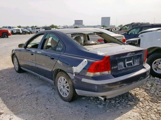 YV1RS64A542326131 - 2004 VOLVO S60 BLUE photo 3