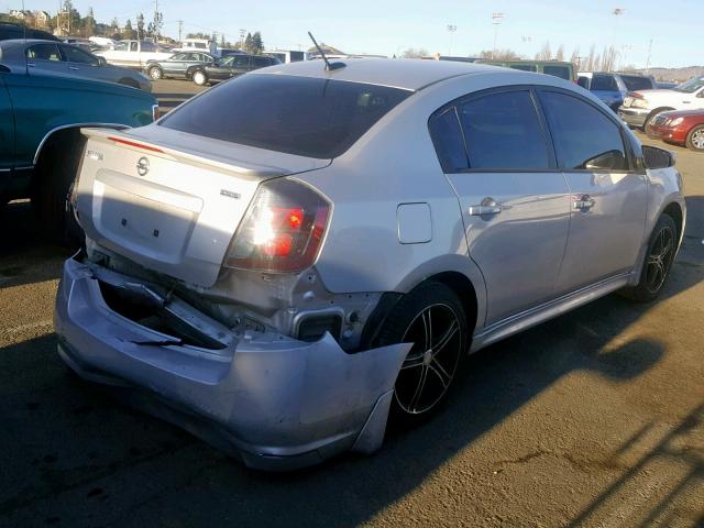 3N1AB6AP5CL759251 - 2012 NISSAN SENTRA 2.0 SILVER photo 4