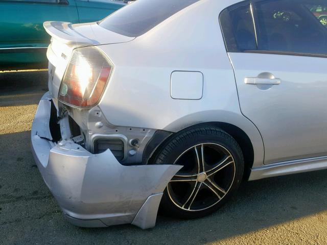 3N1AB6AP5CL759251 - 2012 NISSAN SENTRA 2.0 SILVER photo 9