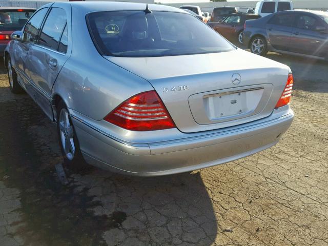 WDBNG70J54A414179 - 2004 MERCEDES-BENZ S 430 SILVER photo 3