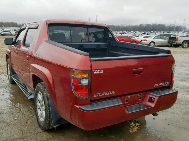 2HJYK164X6H523068 - 2006 HONDA RIDGELINE MAROON photo 3