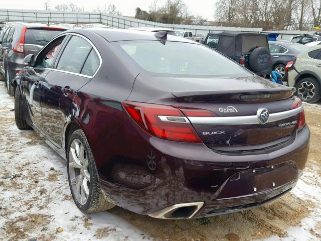 2G4GT5GX0H9198016 - 2017 BUICK REGAL GS PURPLE photo 3