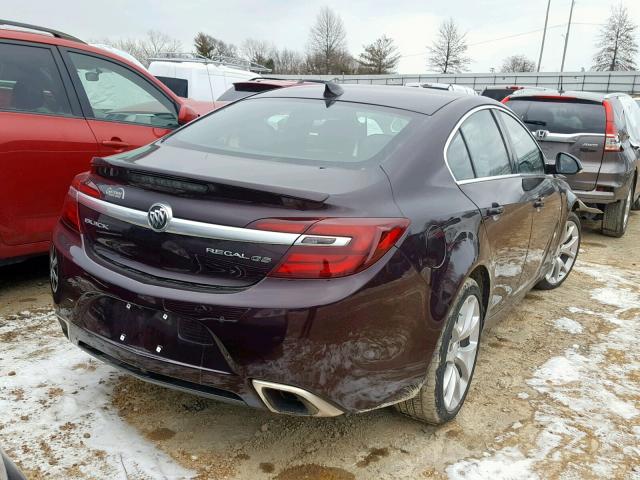 2G4GT5GX0H9198016 - 2017 BUICK REGAL GS PURPLE photo 4