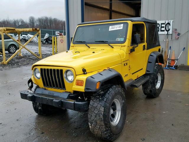 1J4FA39S92P734542 - 2002 JEEP WRANGLER / YELLOW photo 2