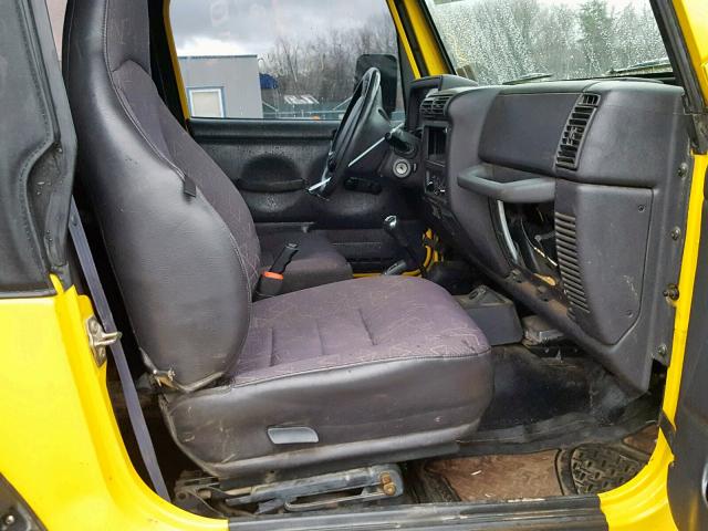 1J4FA39S92P734542 - 2002 JEEP WRANGLER / YELLOW photo 5