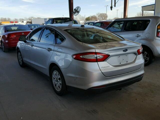 3FA6P0G70DR179161 - 2013 FORD FUSION S SILVER photo 3