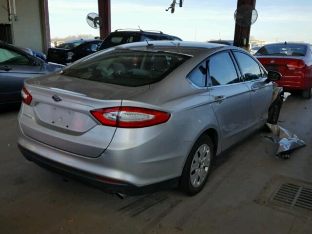 3FA6P0G70DR179161 - 2013 FORD FUSION S SILVER photo 4