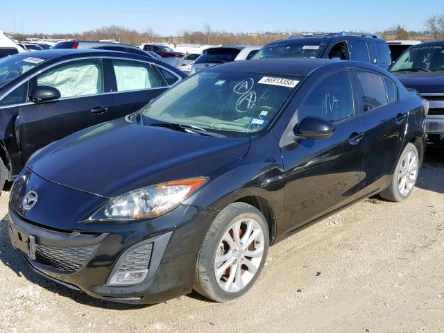 JM1BL1S50A1345300 - 2010 MAZDA 3 S BLACK photo 2