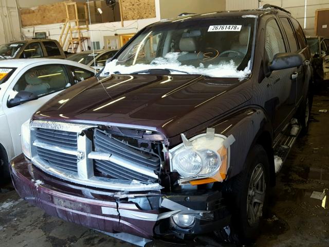 1D4HB48N05F615109 - 2005 DODGE DURANGO SL PURPLE photo 2