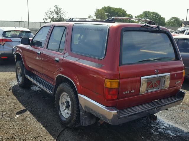 JT3VN29V6P0014971 - 1993 TOYOTA 4RUNNER VN MAROON photo 3