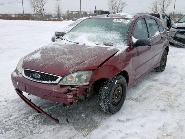 1FAFP37NX7W328998 - 2007 FORD FOCUS ZX5 BURGUNDY photo 2