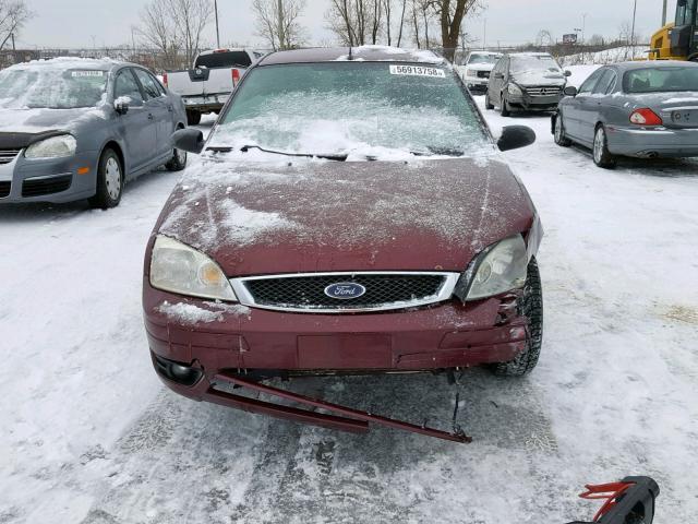 1FAFP37NX7W328998 - 2007 FORD FOCUS ZX5 BURGUNDY photo 9