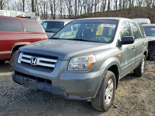 5FNYF181X7B022359 - 2007 HONDA PILOT LX CHARCOAL photo 2