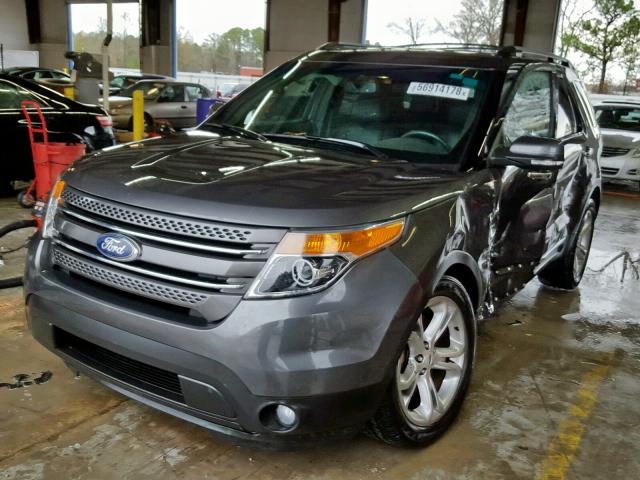 1FM5K7F85FGB46430 - 2015 FORD EXPLORER L GRAY photo 2