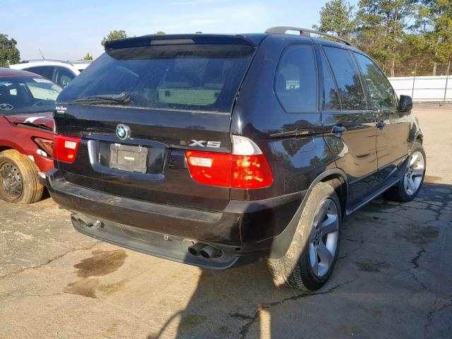 5UXFB53515LV18339 - 2005 BMW X5 4.4I BLACK photo 4