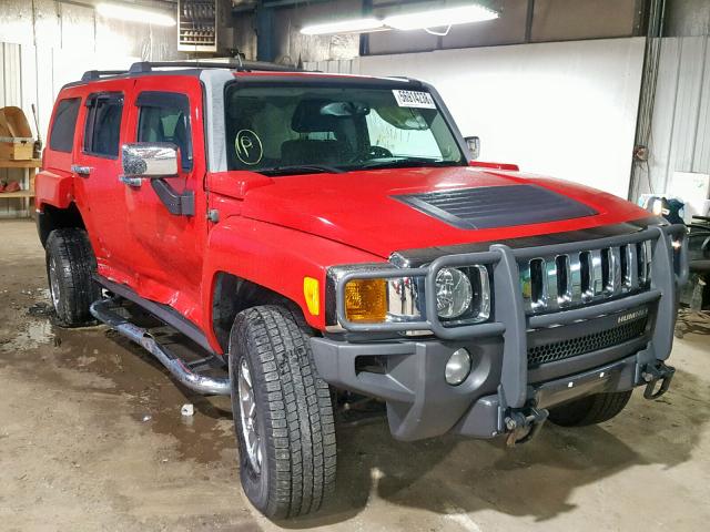 5GTDN13E878133688 - 2007 HUMMER H3 RED photo 1