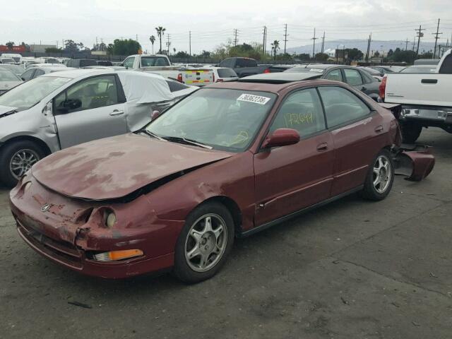 JH4DB7665TS005296 - 1996 ACURA INTEGRA SE BURGUNDY photo 2