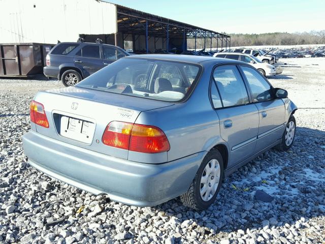 2HGEJ6617YH554411 - 2000 HONDA CIVIC BASE BLUE photo 4