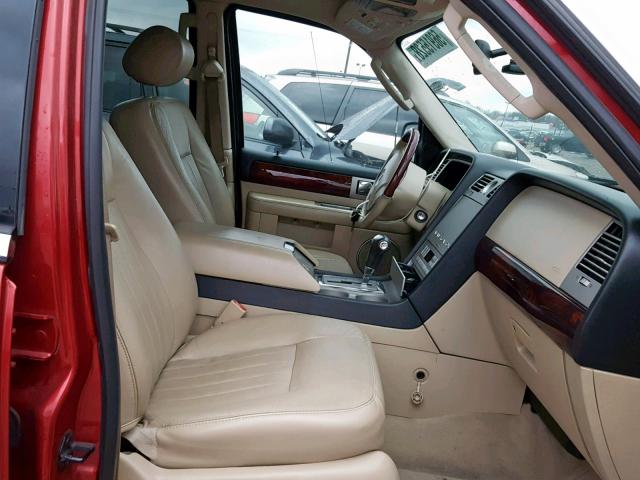 5LMFU28565LJ21396 - 2005 LINCOLN NAVIGATOR 红色 照片 5