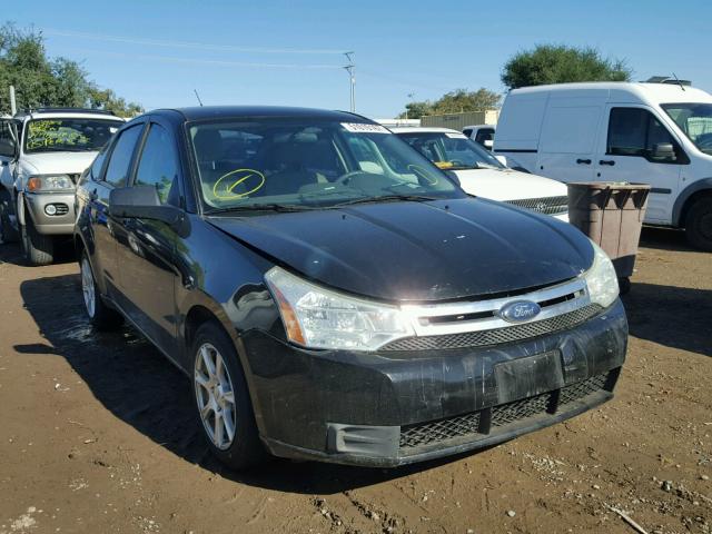 1FAHP34N68W154636 - 2008 FORD FOCUS S/SE BLACK photo 1