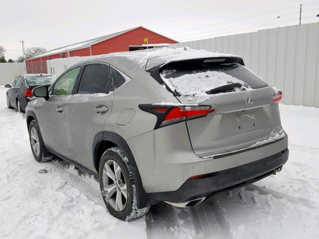 JTJBARBZXF2034236 - 2015 LEXUS NX 200T GRAY photo 3