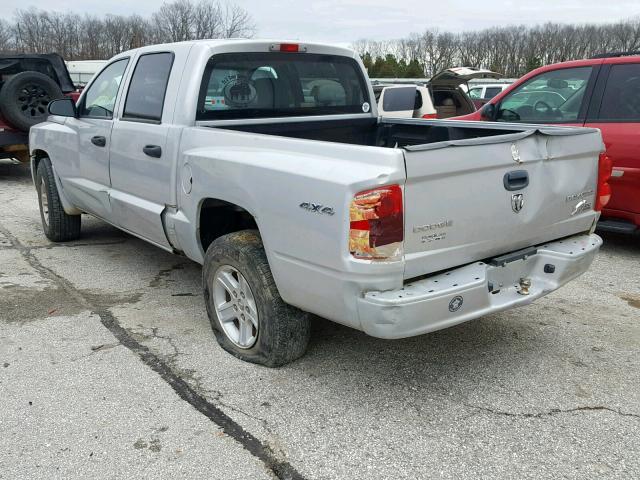 1D7RW3GK6BS585680 - 2011 DODGE DAKOTA SLT SILVER photo 3